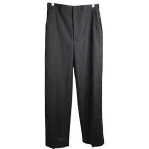 Barry Bricken Pants Womens Sz US 10 Dark Gray Wool Classic Trouser Flat Front